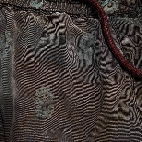 Anthropologie Cargo Jogger Pants Large Floral Print Drawstring Streetwear - Picture 10 of 11